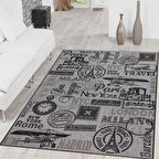 Dijital Baskı Yıkanabilir Kaymaz Taban Salon Halısı Ve Yolluk LNA1405