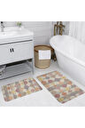 Eliana Home Dijital Baskı 2'li Banyo Paspas Takımı  LNA5118 100x60 ve 60x50 cm