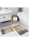 Eliana Home Dijital Baskı 2'li Banyo Paspas Takımı  LNA5183 100x60 ve 60x50 cm
