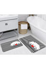 Eliana Home Dijital Baskı 2'li Banyo Paspas Takımı  LNA5264 100x60 ve 60x50 cm