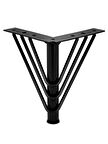 Lioon Art 12Cm Metal (4 Adet ) Siyah Metal Mobilya, Dolap, Koltuk, Kanepe, Tv Ünitesi Ayakları