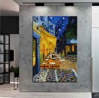 Dekoratif Van Gogh Cafe Teras Gece Tablo Tuval Üzerine Reprodüksiyon Kanvas Tablo