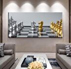 Dekoratif Baskı Satranç Tahtası  Kanvas Tablo