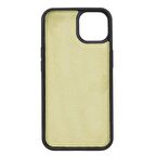 Apple iPhone 13 Uyumlu Deri Kartlıklı Arka Kapak G16 Yeşil