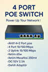 4 Port 10/100MBPS 4+2 Poe Switch