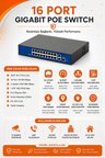 16 Port 10/100/1000MBPS 16+2 Gigabit Poe Switch