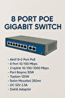8 Port 10/100/1000MBPS 8+2 Gigabit Poe Switch