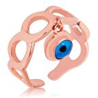Gümüş Ayarlamalı Nazar Göz Kadın Yüzük