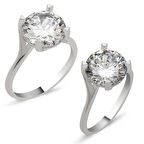 Gümüş Tek Taş Kadın Yüzük