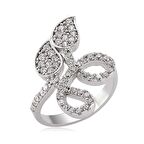 Gümüş Yaprak Kadın Yüzük