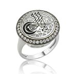 Gümüş Tuğralı Kadın Yüzük