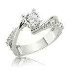 Gümüş Tek Taş Kadın Yüzük