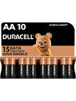 Duracell Alkalin AA Kalem Pil, 1,5 V LR6/MN1500, 10’lu paket