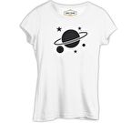 Saturn IV Logo Beyaz Kadın Tshirt