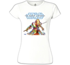 Star Wars - The Force Awakens Beyaz Kadın Tshirt