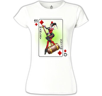 Harley Quinn - HQ Beyaz Kadın Tshirt