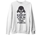 Star Wars - Use the Force Beyaz Erkek Kalın Sweatshirt