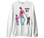 Queen Princess Prince Anneler Günü Beyaz Unisex Kalın Sweatshirt