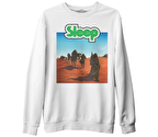 Sleep - Dopesmoker Beyaz Erkek Kalın Sweatshirt