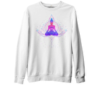 Yoga - Center Beyaz Erkek Kalın Sweatshirt