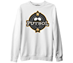 Çocuk Futbol Takımı - Logo Beyaz Erkek Kalın Sweatshirt