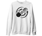 Masa Tenisi - Ping Pong Ying Yan Beyaz Erkek Kalın Sweatshirt