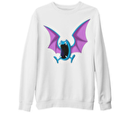 Pokemon Go - Zubat Beyaz Kalın Sweatshirt