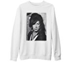 Amy Winehouse - Back To Black Beyaz Kalın Sweatshirt