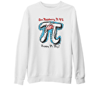 Matematik - Pi 22 Beyaz Kalın Sweatshirt