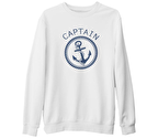Captain Daddy - Archor Beyaz Kalın Sweatshirt