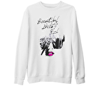 Lady Gaga - Beautiful Dirty Rich Beyaz Kalın Sweatshirt