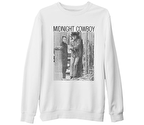 Midnight Cowboy Beyaz Kalın Sweatshirt