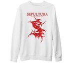 The Real Boss Beyaz Kalın Sweatshirt