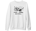 Rock'n Roll Stars Beyaz Kalın Sweatshirt