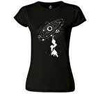 Galaksi Siyah Kadın Tshirt