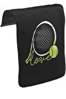 Tenis - Love the Ball Unisex Siyah Tak-Çıkar Postacı Çanta Kapağı CK-1057