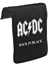 AC DC - Back in Black II Unisex Siyah Tak-Çıkar Postacı Çanta Kapağı CK-1467