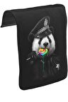 Police Panda Unisex Siyah Tak-Çıkar Postacı Çanta Kapağı CK-748