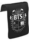 BTS - Logo Unisex Siyah Tak-Çıkar Postacı Çanta Kapağı CK-807