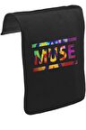 Muse - Cover Logo Unisex Siyah Tak-Çıkar Postacı Çanta Kapağı CK-843