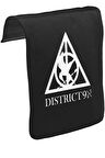 Multifandom Symbols - District Unisex Siyah Tak-Çıkar Postacı Çanta Kapağı CK-874