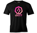 GOT7 - Logo Star Siyah Erkek Tshirt