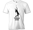 Tenis Star Beyaz Erkek Tshirt