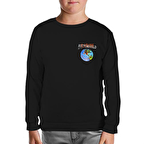 Travis Scott - Astro World Logo Siyah Çocuk Sweatshirt