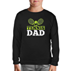 Tenis - Baba Siyah Çocuk Sweatshirt