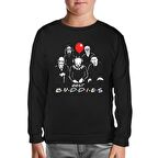 Horror - Best Buddies Siyah Çocuk Sweatshirt