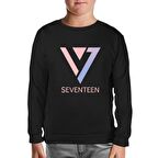 Seventeen - Logo Üçgen Siyah Çocuk Sweatshirt