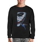 Joker - Never Look Back Siyah Çocuk Sweatshirt