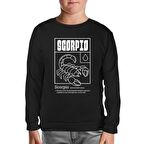 Horoscope Scorpio Intuitive Person Siyah Çocuk Sweatshirt