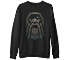 Vikings - Odin  Siyah Erkek Kalın Sweatshirt